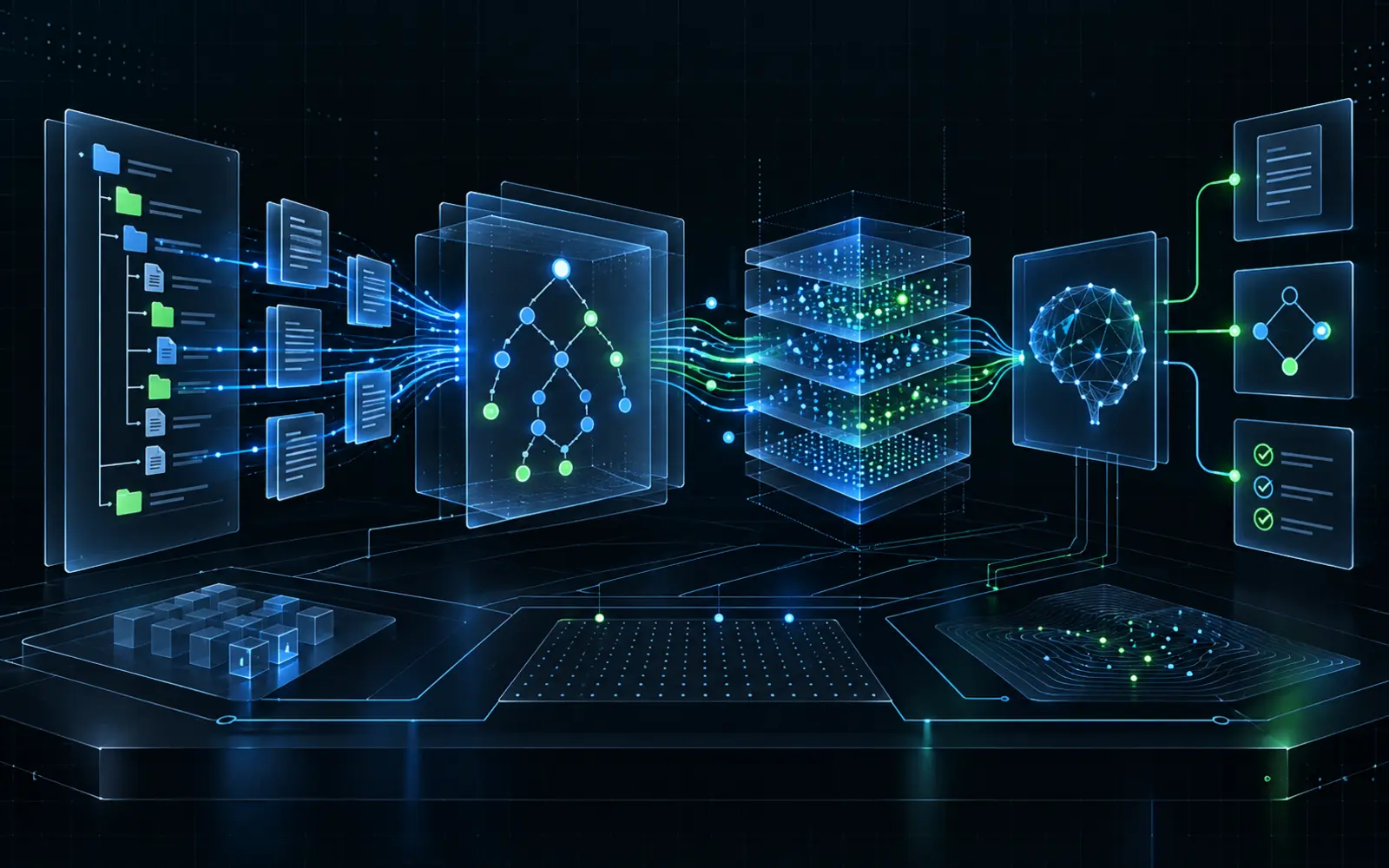 CodeScope MCP Preflight — abstract local-first repository intelligence diagram